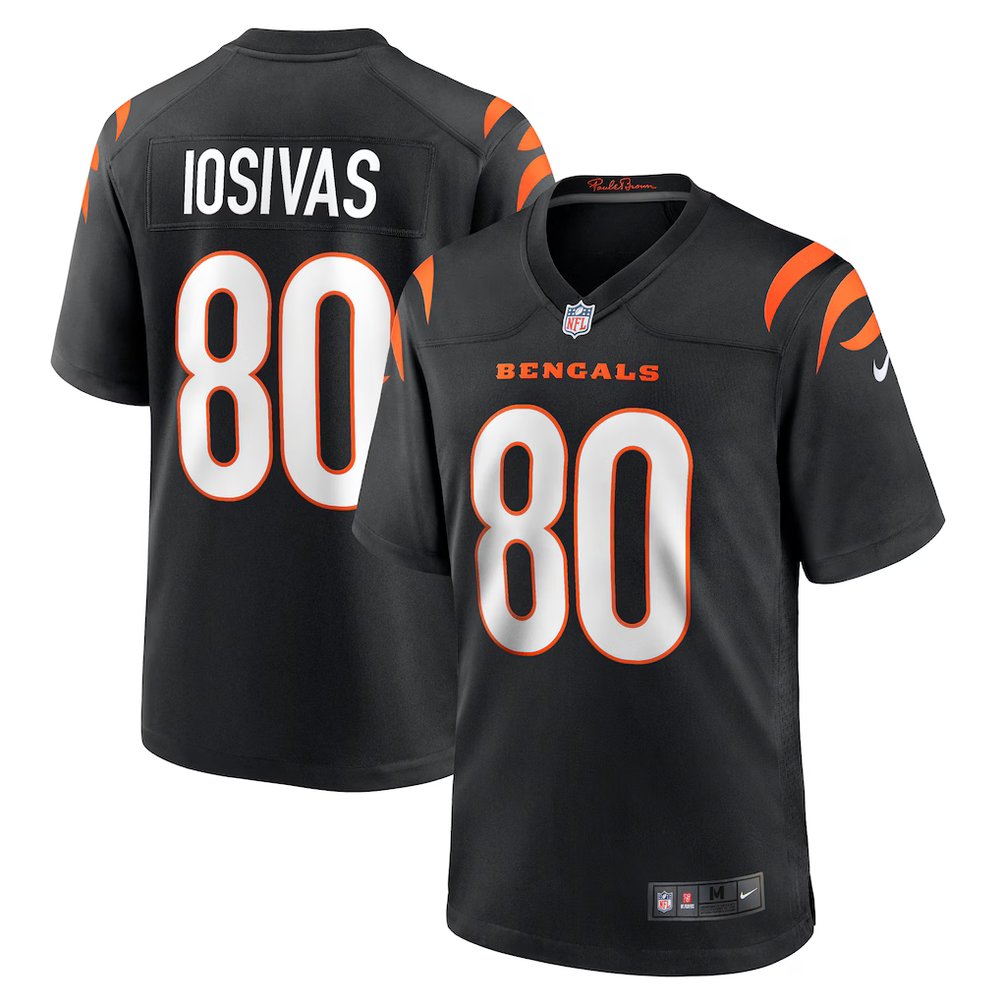 Youth Cincinnati Bengals #80 Andrei Iosivas Nike Black Team Game Jersey