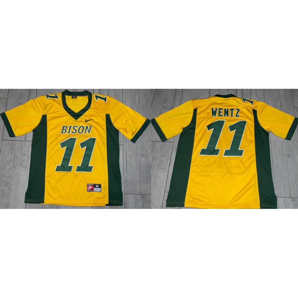 Men’s North Dakota State Bison Active Player Custom Yellow Stitched Football Jersey