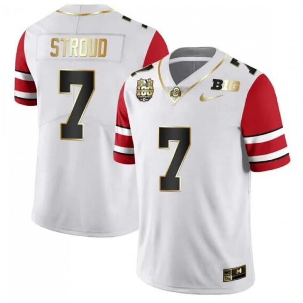 Men’s Ohio State Buckeyes ACTIVE PLAYER Custom White College Stitched Jersey