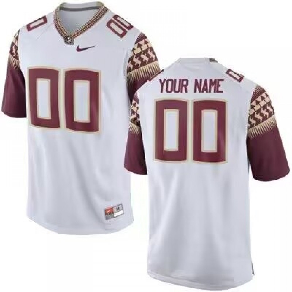 Men’s Florida State Seminoles ACTIVE PLAYER Custom White Stitched Jersey