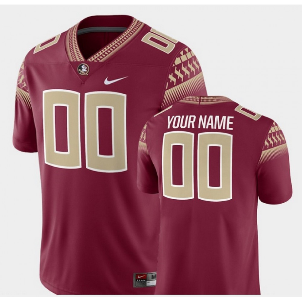 Men’s Florida State Seminoles Custom College Football 2018 Game Garnet Stitched Jersey