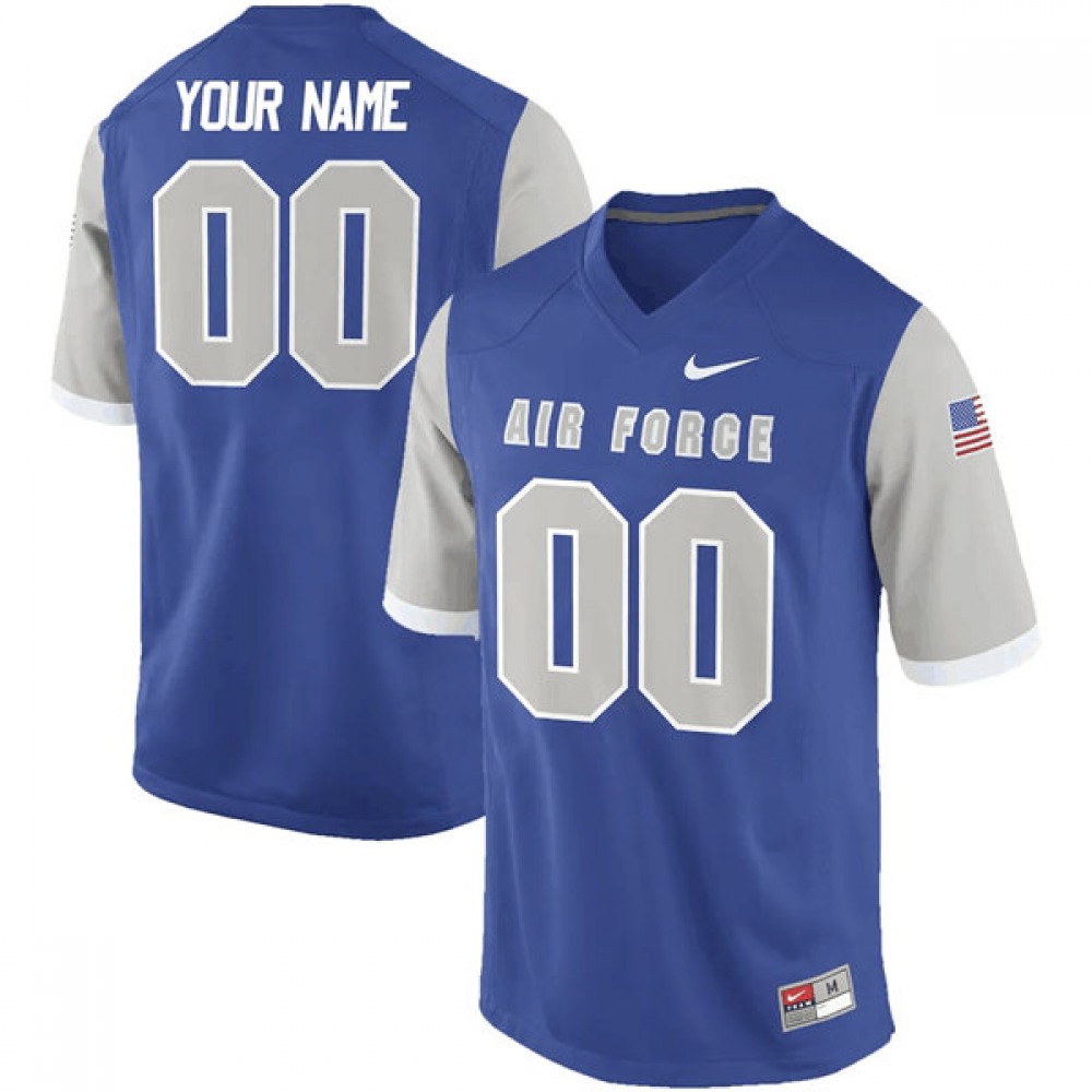 Men’s Air Force Falcons Custom Blue Stitched Jersey