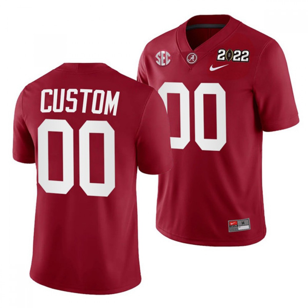 Men’s Alabama Crimson Tide ACTIVE PLAYER Custom 2022 Patch Red College Football Stitched Jersey