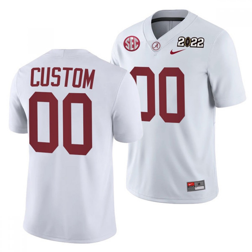 Men’s Alabama Crimson Tide ACTIVE PLAYER Custom 2022 Patch White College Football Stitched Jersey