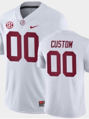 Men's Alabama Crimson Tide Active Player Custom White Stitched Jersey