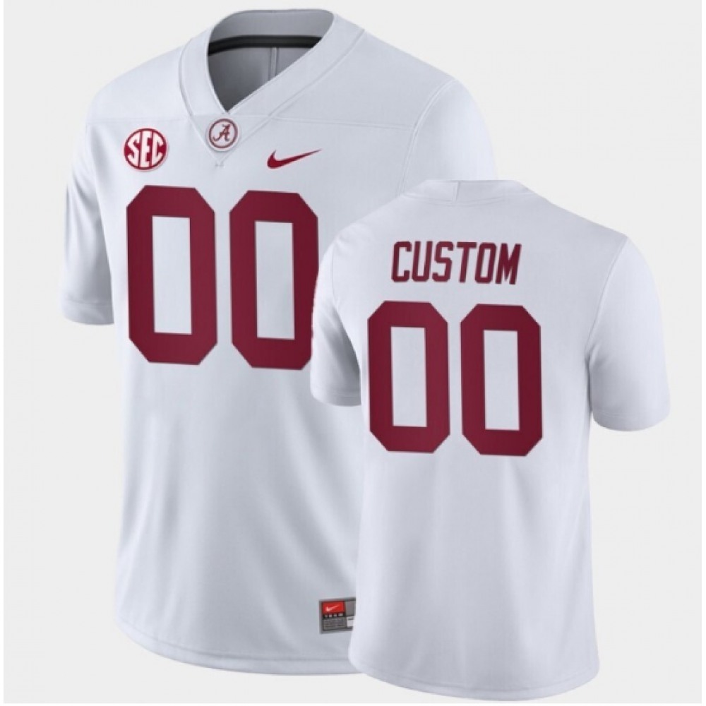 Men’s Alabama Crimson Tide Active Player Custom White Stitched Jersey