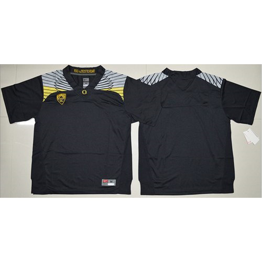 Ducks Blank Black Stitched NCAA Jersey