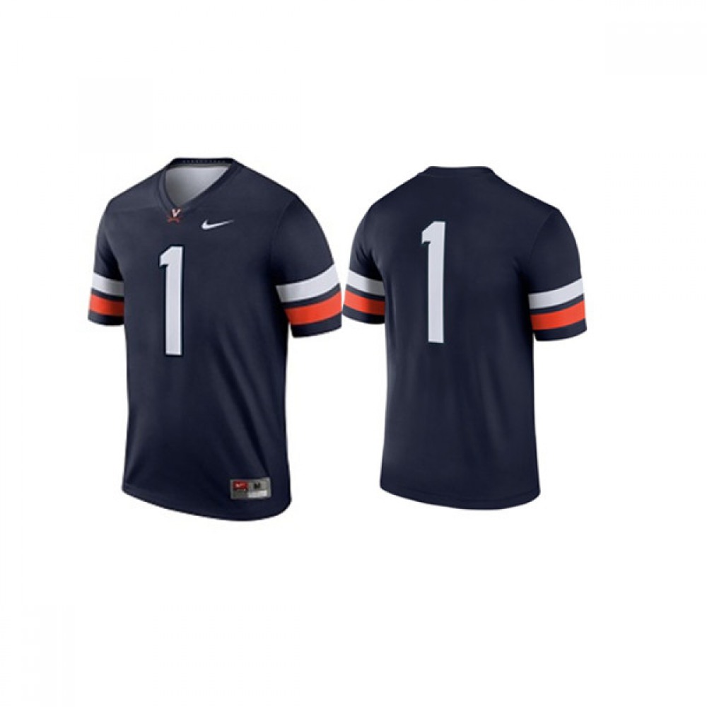 Men’s Virginia Cavaliers Navy Dri-fit Legend Stitched Football Jersey
