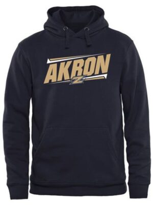 Akron Zips Double Bar Pullover Hoodie Navy