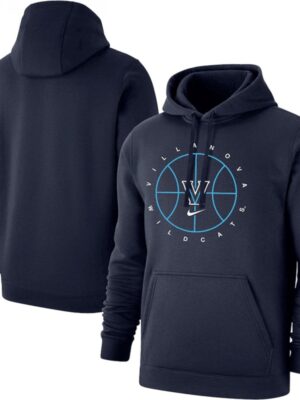 Men's Villanova Wildcats Navy Basketball Icon Club Fleece Pullover Hoodie