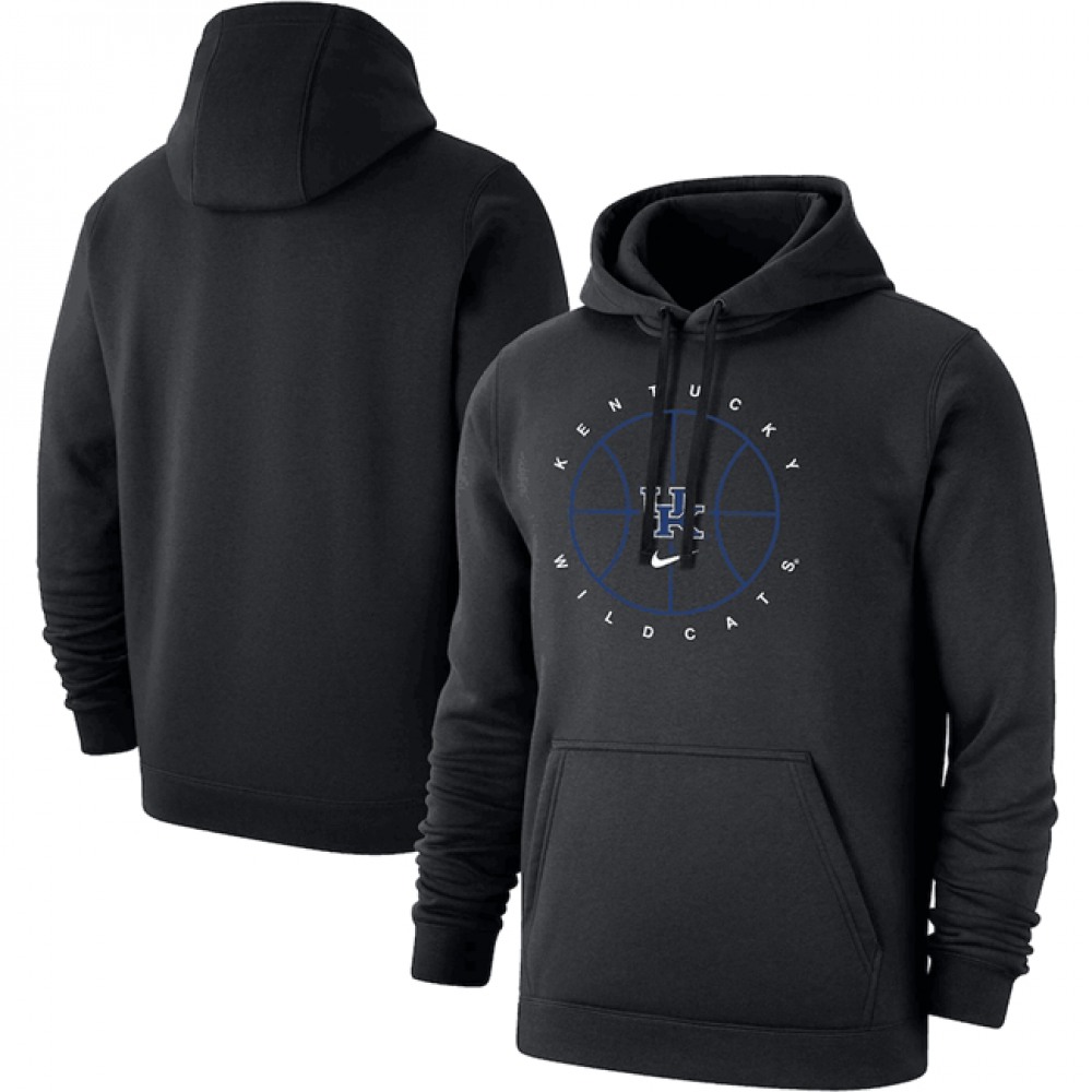 Men’s Kentucky Wildcats Black Basketball Icon Club Fleece Pullover Hoodie