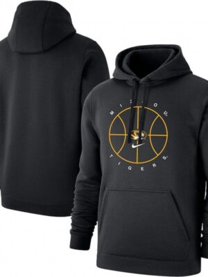 Men's Missouri Tigers Black Basketball Icon Club Fleece Pullover Hoodie