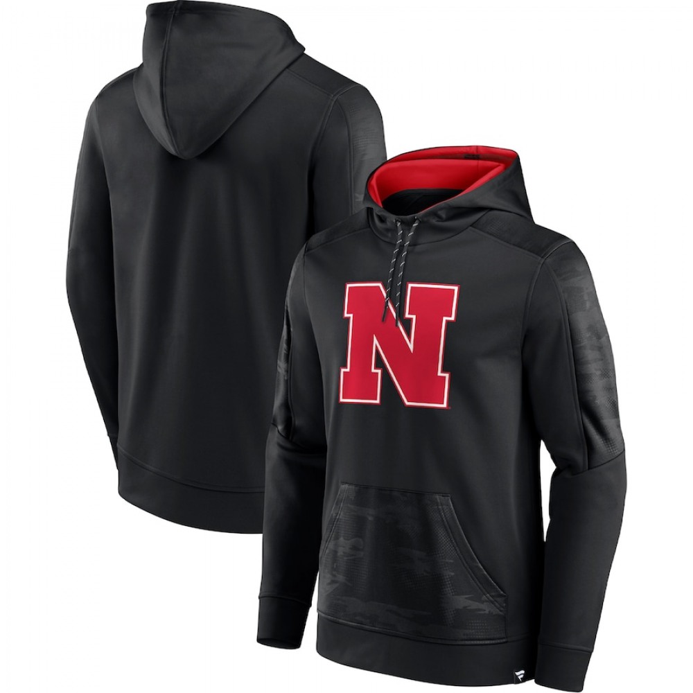 Men’s Nebraska Huskers Black On The Ball Pullover Hoodie