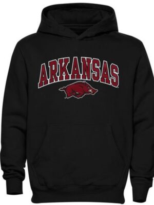 Arkansas Razorbacks Midsized Pullover Hoodie Black