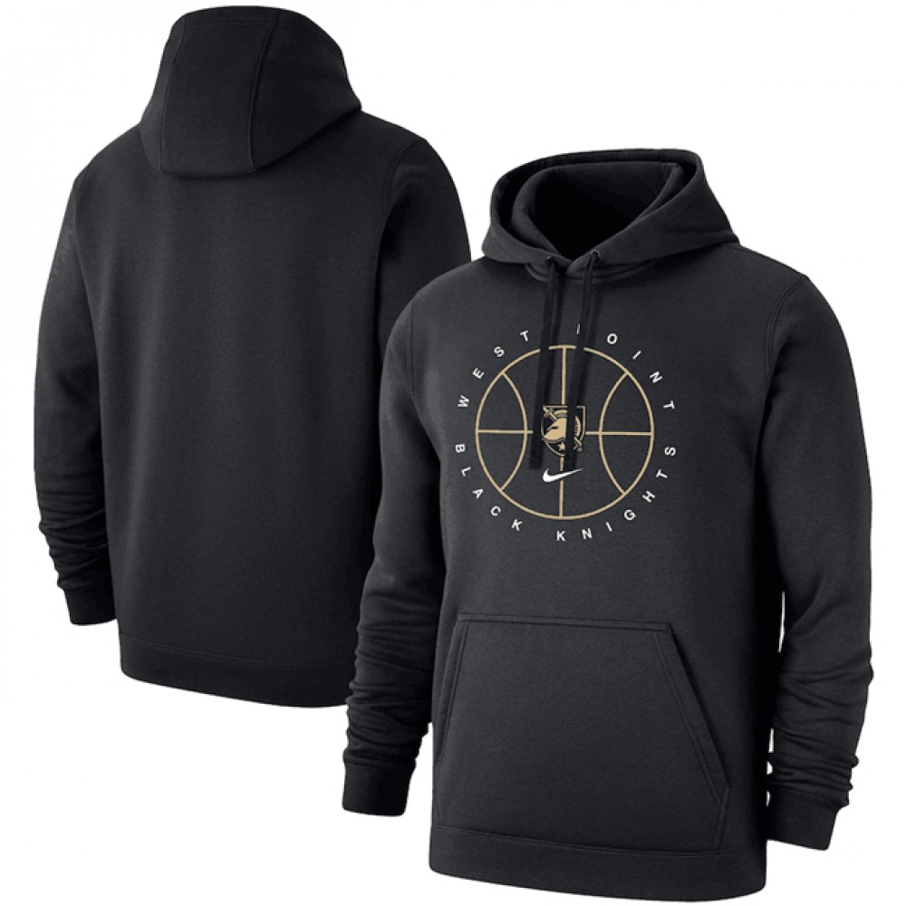 Men’s Army Black Knights Black Basketball Icon Club Fleece Pullover Hoodie