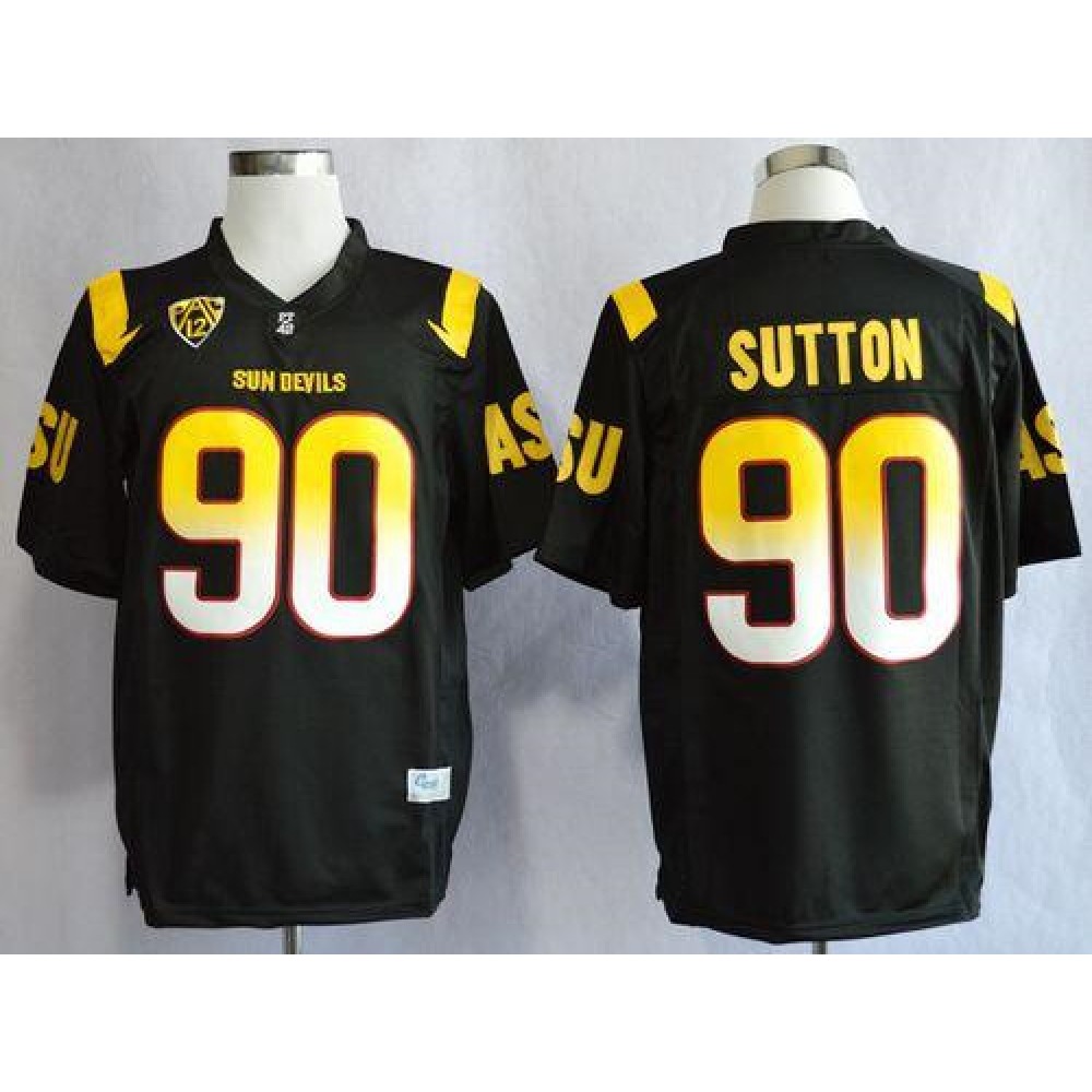 Sun Devils #90 Will Sutton Black Stitched NCAA Jersey
