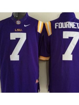 Tigers #7 Leonard Fournette Purple Limited Stitched Youth NCAA Jersey