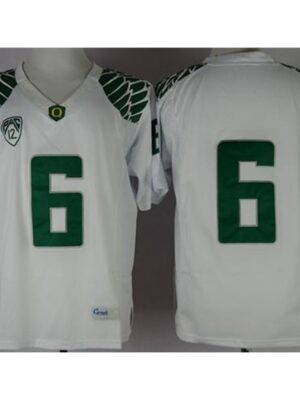 Ducks #6 Charles Nelson White Limited Stitched NCAA Jersey