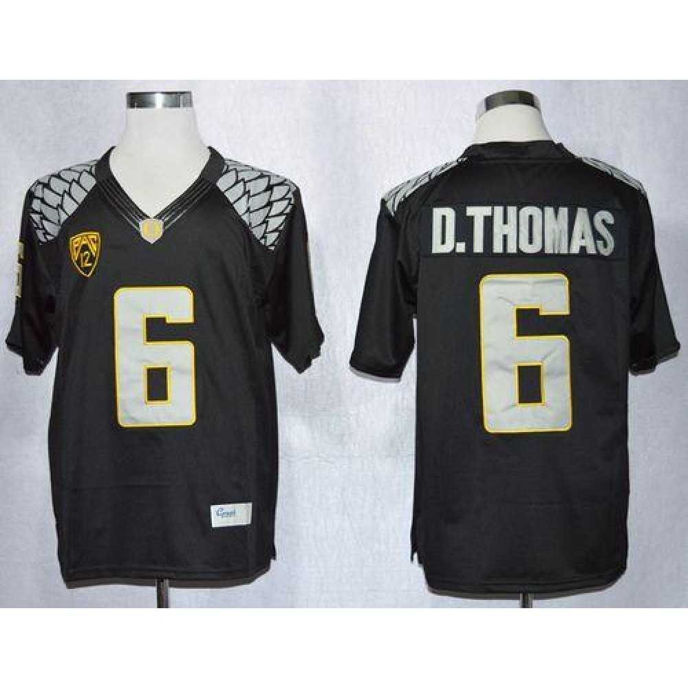 Ducks #6 De’Anthony Thomas Black Limited Stitched NCAA Jersey
