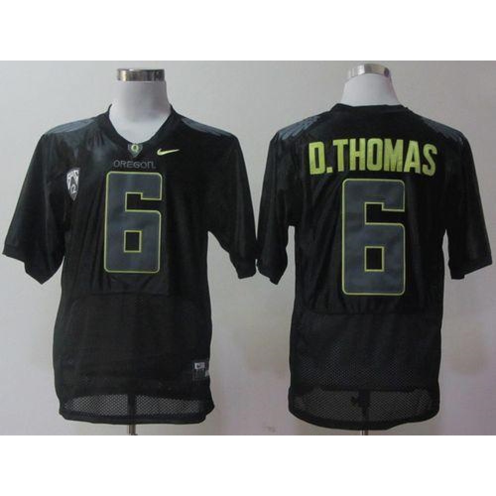 Ducks #6 De’Anthony Thomas Black Pro Combat Pac-12 Stitched NCAA Jersey