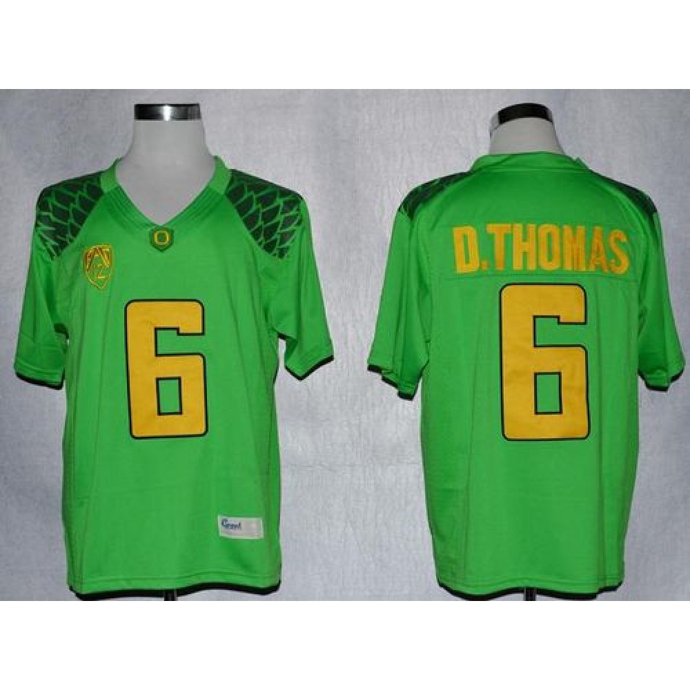 Ducks #6 De’Anthony Thomas Green Limited Stitched NCAA Jersey
