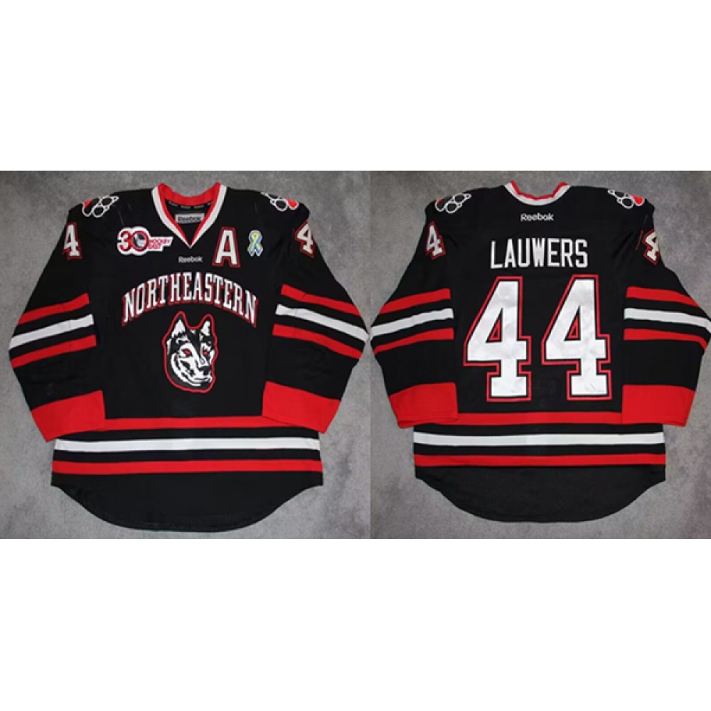 Men’s Northern Illinois Huskies #44 Dax Lauwers Black Stitched Jersey