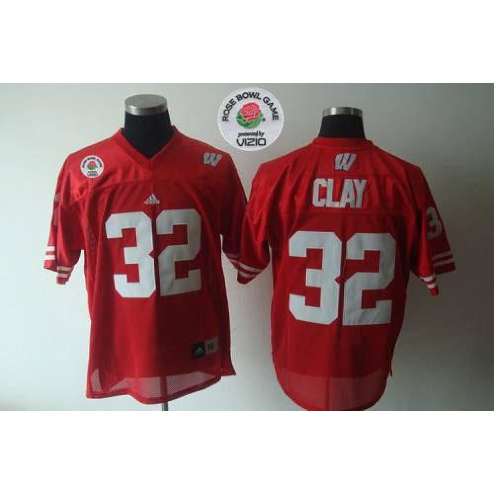 Badgers #32 Red Rose Bowl Game Stitched NCAA Jersey