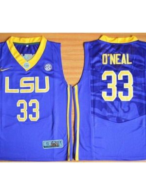 Tigers #33 Shaquille O'Neal Purple Basketball Stitched Youth NCAA Jersey