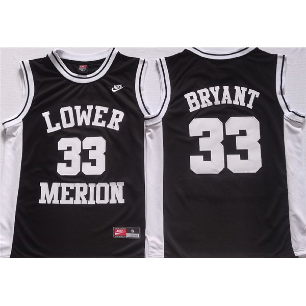 Men’s Lower Merion #33 Kobe Bryant Black Stitched Jersey