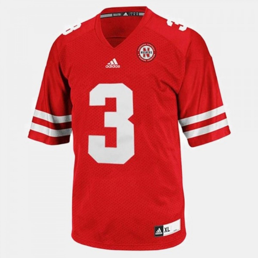 Men’s Cornhuskers #3 Taylor Martinez Red Stitched Football Jersey
