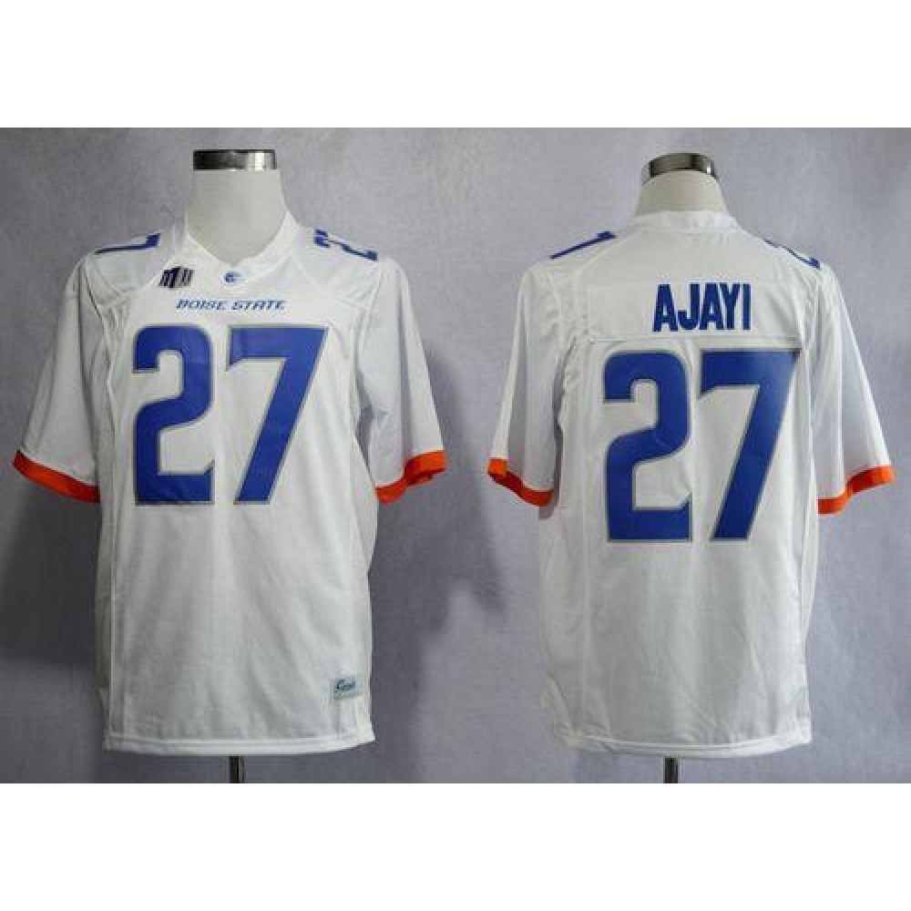 Broncos #27 Jay Ajayi White Stitched NCAA Jersey