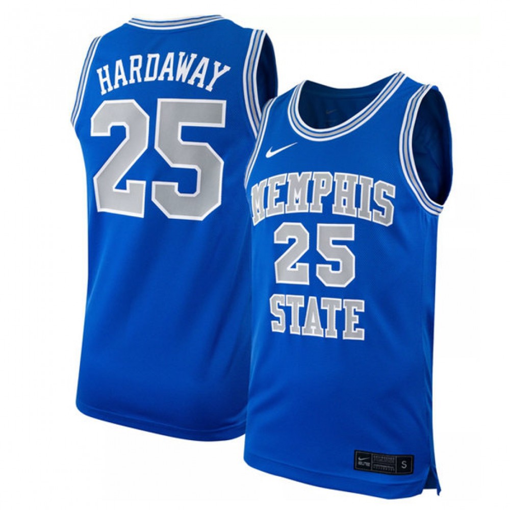 Men’s Memphis Tigers #25 Penny Hardaway Blue Stitched Basketball Jersey