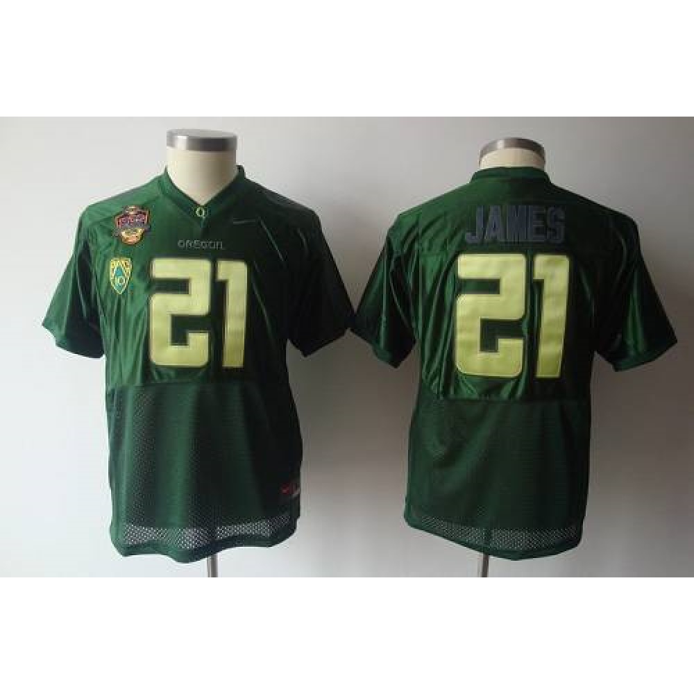Ducks #21 LaMichael James Green Stitched Youth NCAA Jersey