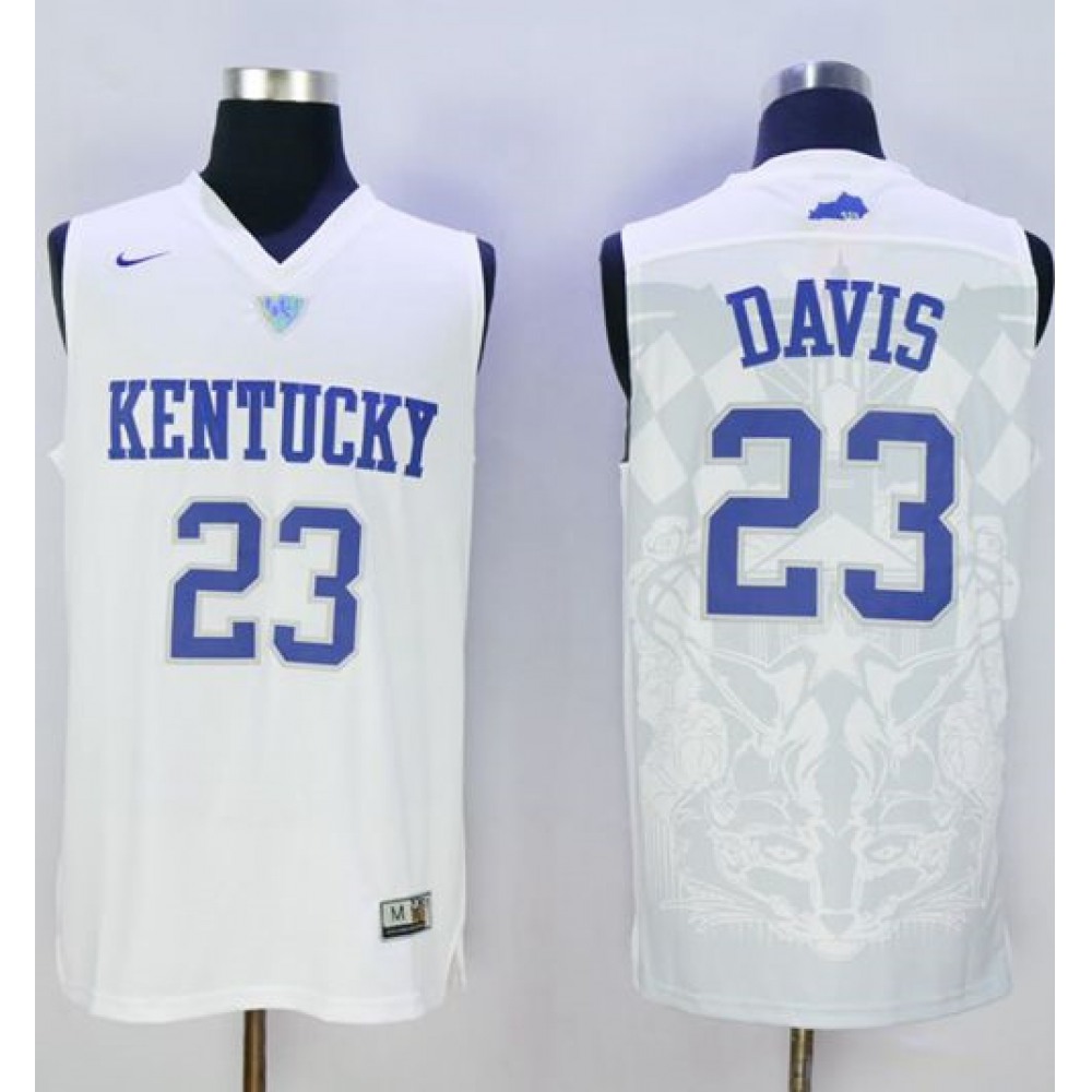 Wildcats #23 Anthony Davis White Basketball Stitched NCAA Jersey