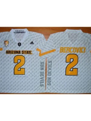 Sun Devils #2 Mike Bercovici White New Stitched NCAA Jersey