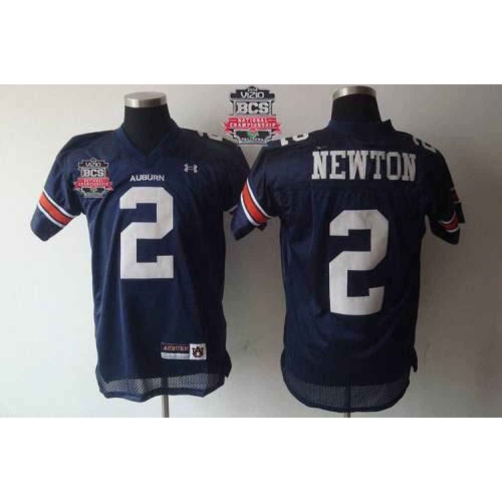 Tigers #2 Newton Blue 2014 BCS Bowl Patch Stitched NCAA Jersey
