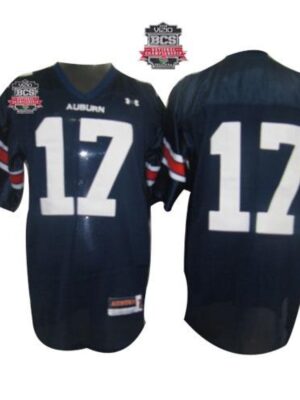 Tigers #17 Blue 2014 BCS Bowl Patch Stitched NCAA Jersey