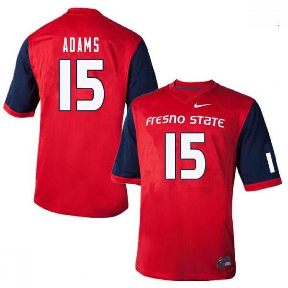 Men’s Fresno State Bulldogs #15 Davante Adams Red Stitched Football Jersey
