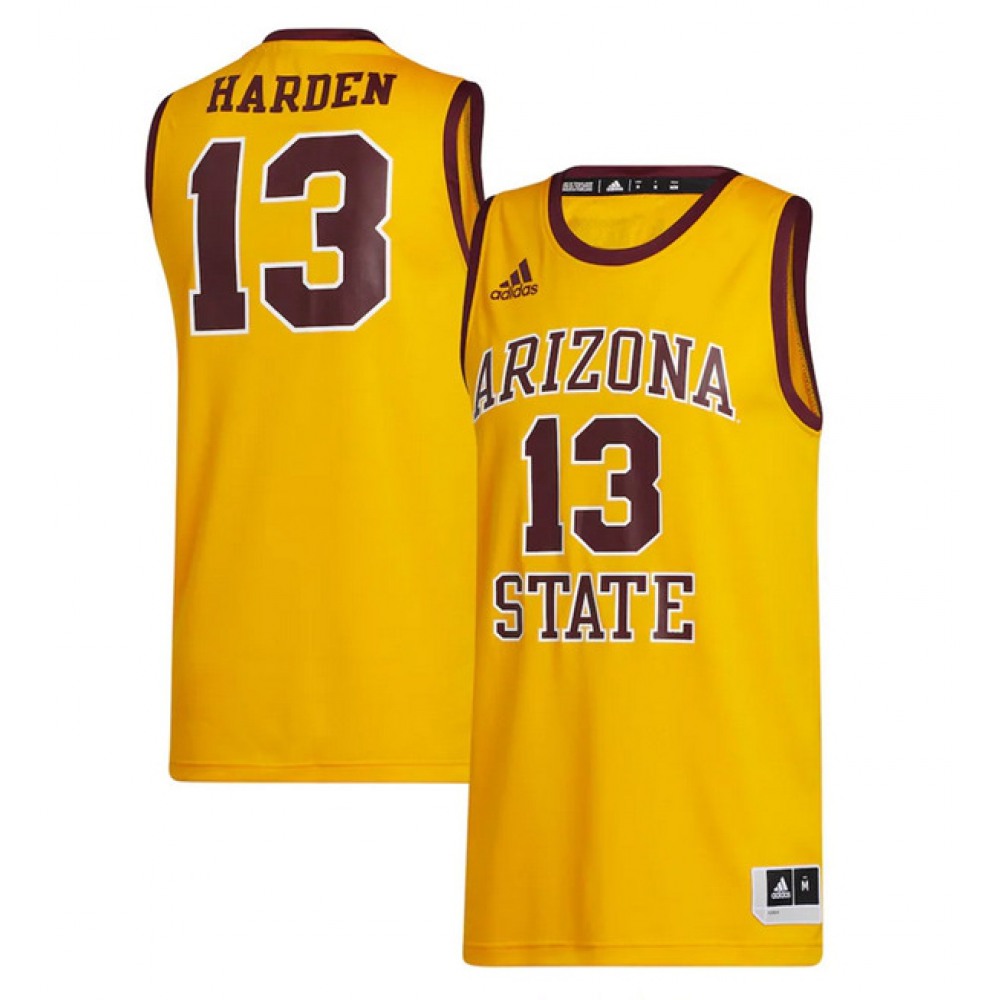 Men’s Arizona State Sun Devils #13 James Harden Gold stitched NCAA Jersey