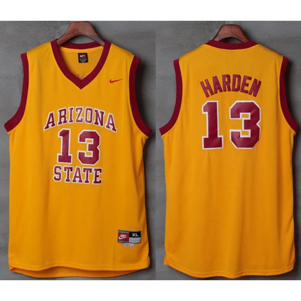 Sun Devils #13 James Harden Gold Basketball Stitched NCAA Jersey