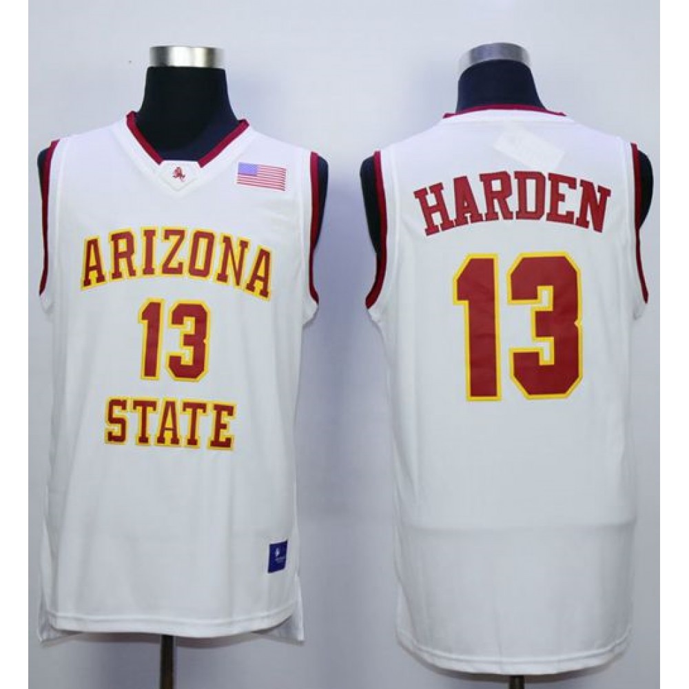 Sun Devils #13 James Harden White Stitched NCAA Basketball Jersey