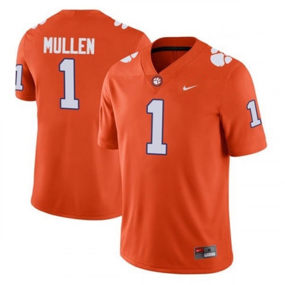 Men’s Memphis Tigers #1 Trayvon Mullen Orange Game Jersey