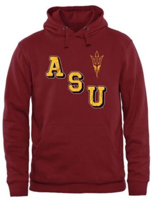 Arizona State Sun Devils Acronym Pullover Hoodie Maroon