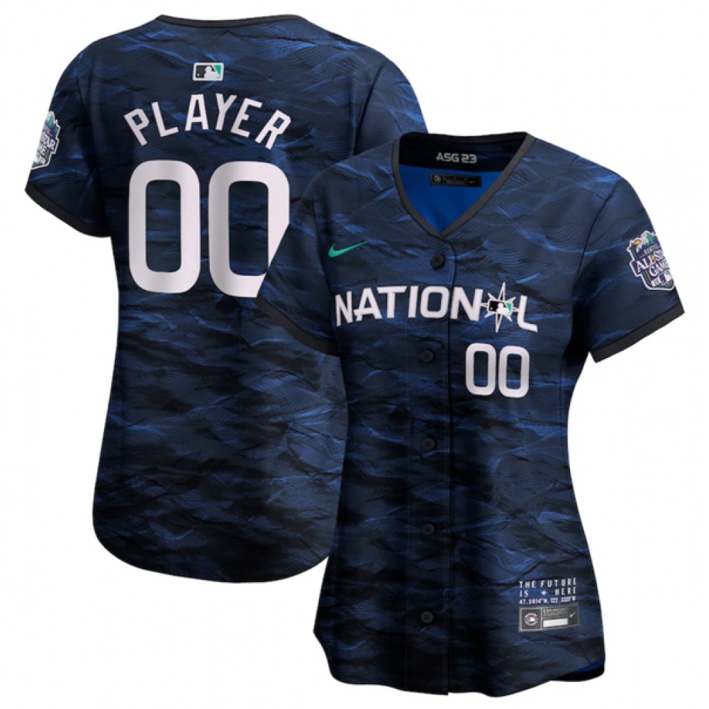 Women’s ACTIVE Player Custom 2023 All-star Royal Stitched Baseball Jersey(Run Small)