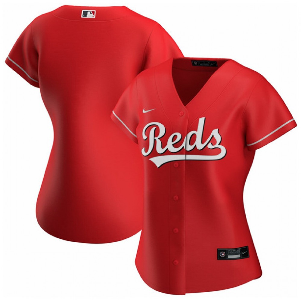 Women’s Cincinnati Reds ACTIVE PLAYER Custom Red Stitched Jersey(Run Small)