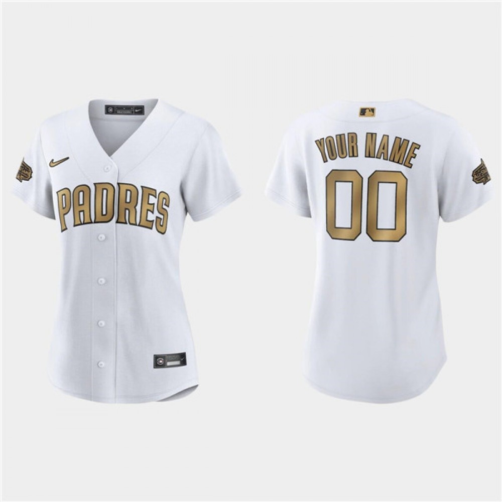 Women’s San Diego Padres ACTIVE Player Custom 2022 All-Star White Stitched Baseball Jersey(Run Small)