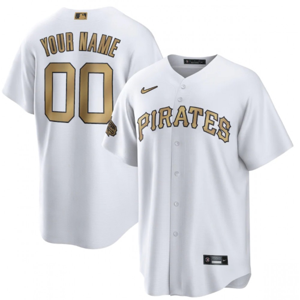 Men’s Pittsburgh Pirates ACTIVE Player Custom 2022 All-Star White Cool Base Stitched Baseball Jersey