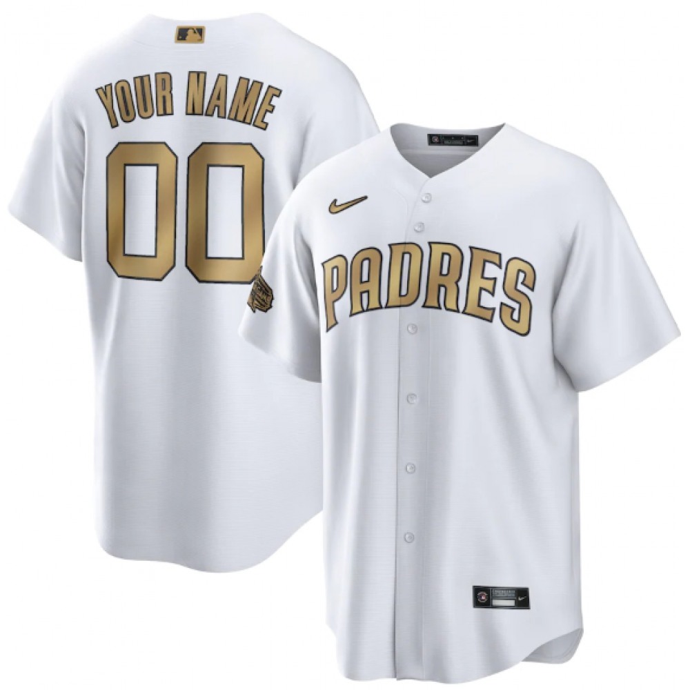 Men’s San Diego Padres ACTIVE Player Custom 2022 All-Star White Cool Base Stitched Baseball Jersey