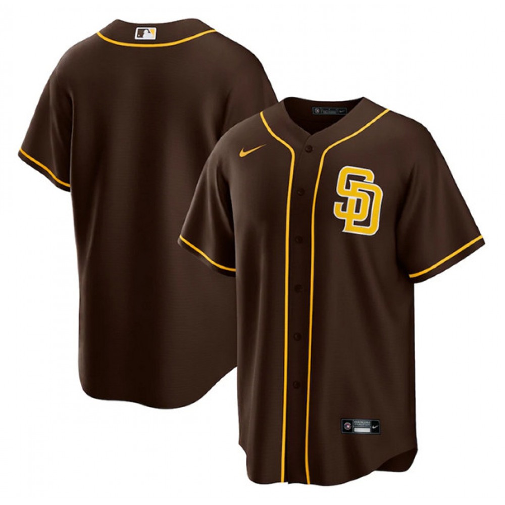 Men’s San Diego Padres Customized Brown Stitched Jersey