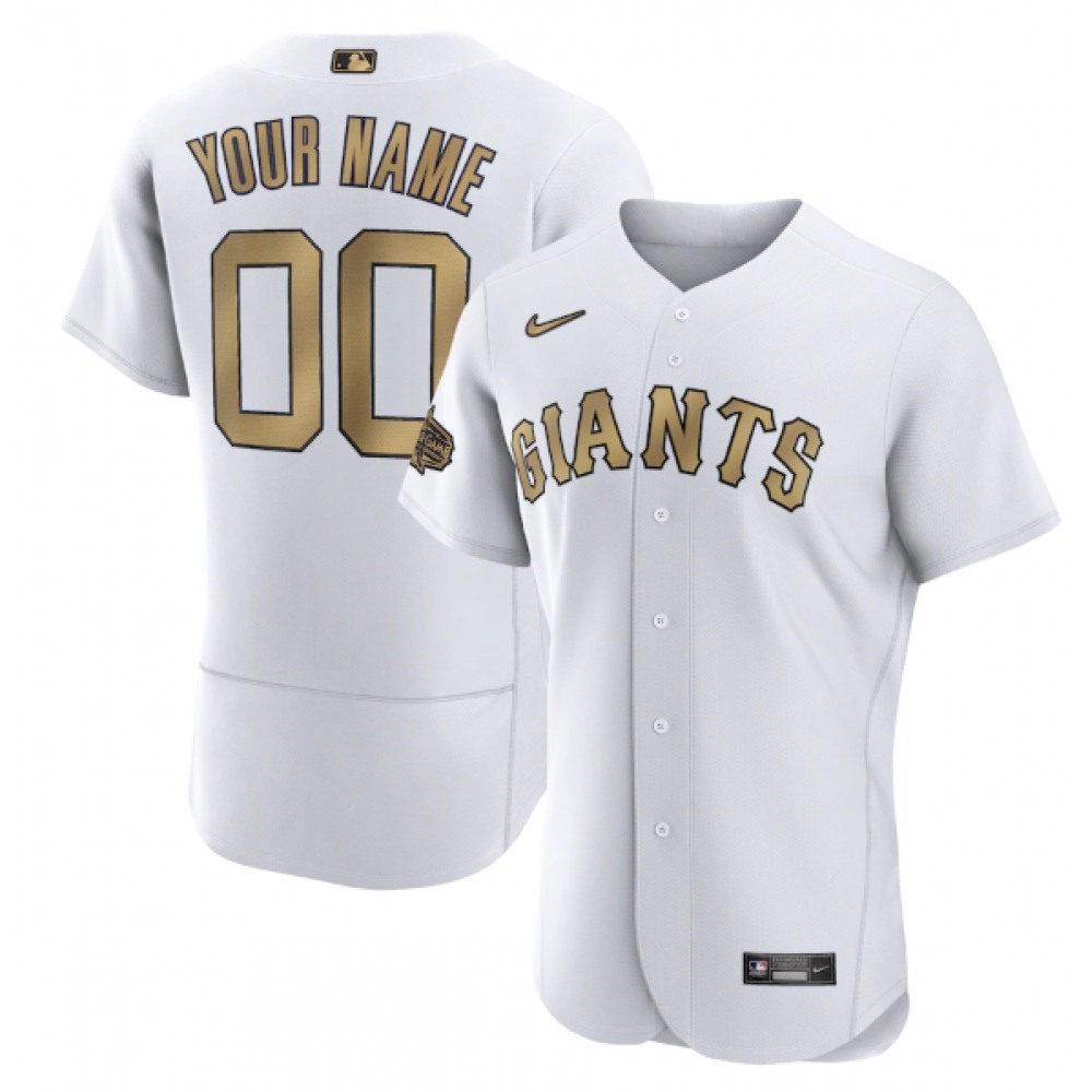 Men’s San Francisco Giants ACTIVE Player Custom 2022 All-Star White Flex Base Stitched MLB Jersey